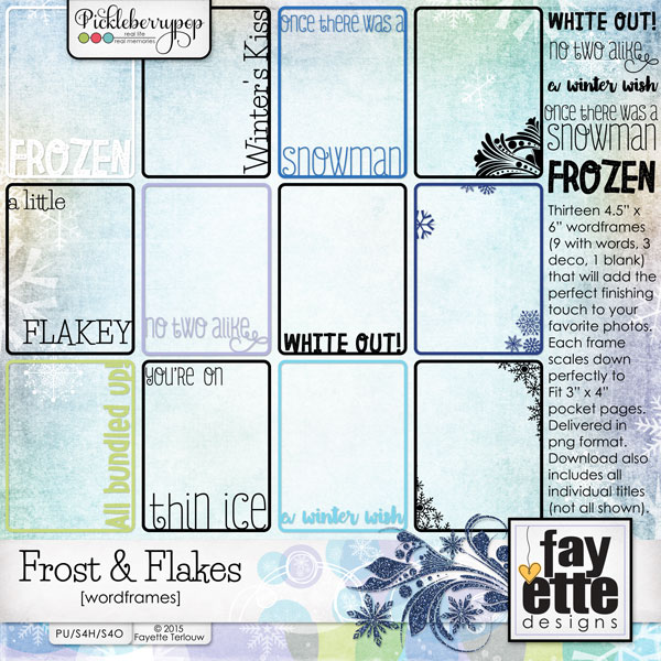 Frost & Flakes WordFrames