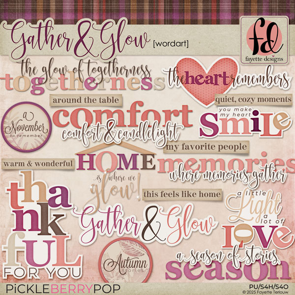 Gather & Glow: WordArt