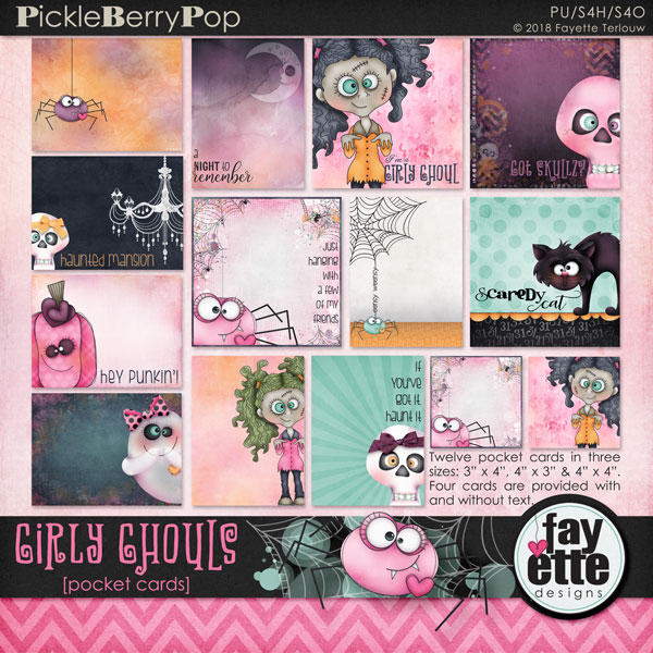 Girly Ghouls Pocket Cards