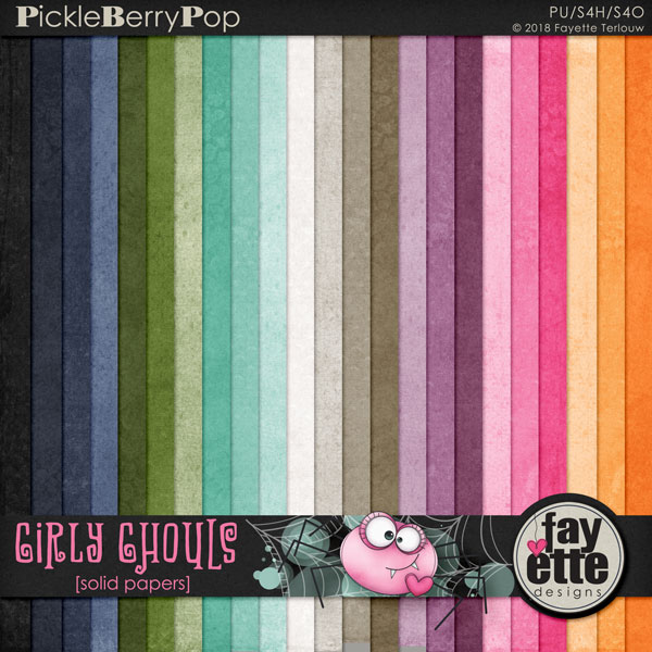 Girly Ghouls Solid Papers