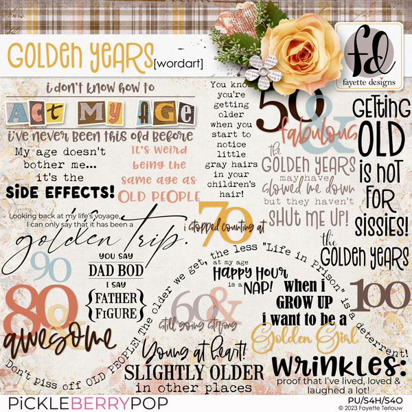 Golden Years: WordArt