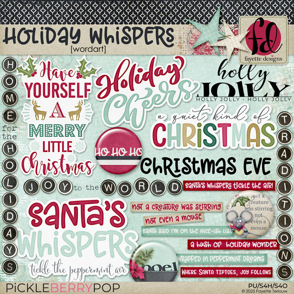 Holiday Whispers: WordArt 