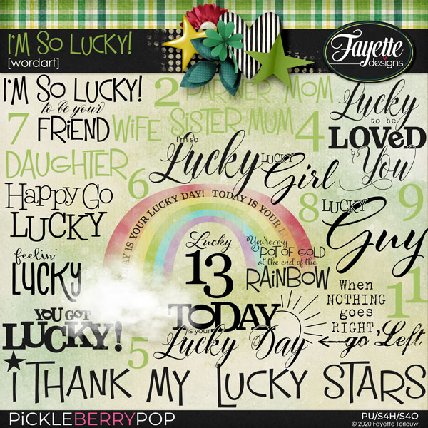 I'm So Lucky! WordArt