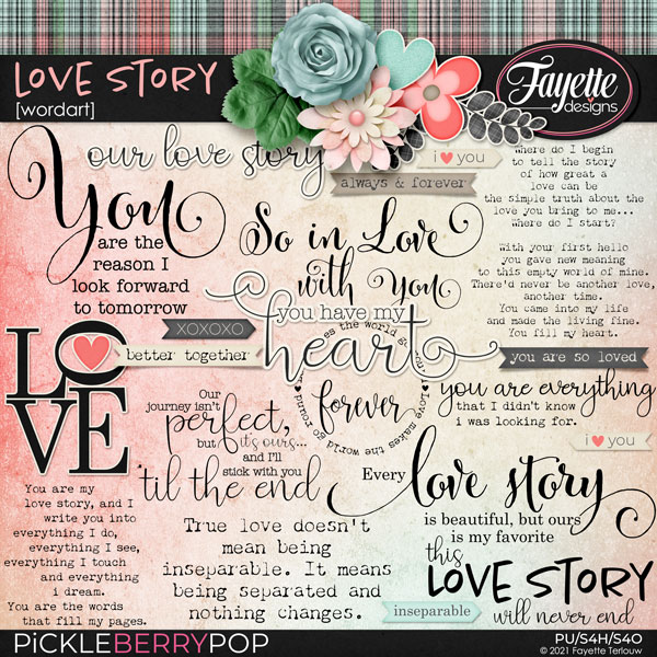 Love Story: WordArt