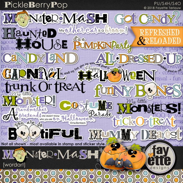 *Refreshed & Reloaded* Monster Mash WordArt