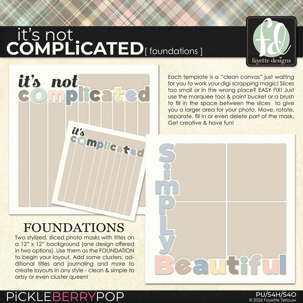 It's Not Complicated: Foundations