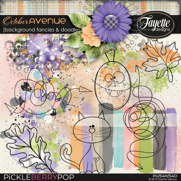 October Avenue: Background Fancies & Doodles