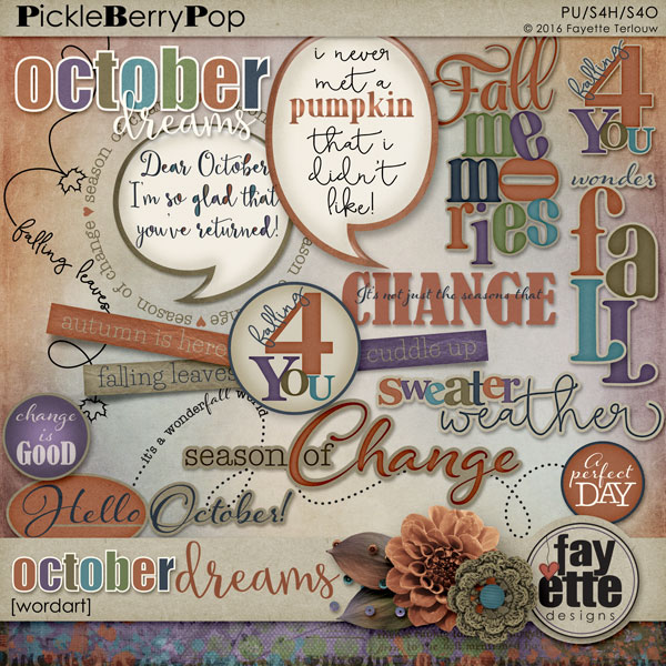 October Dreams WordArt