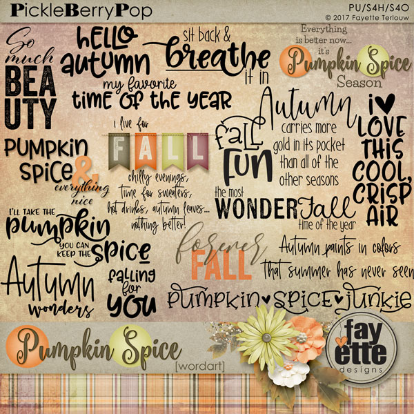 Pumpkin Spice WordArt