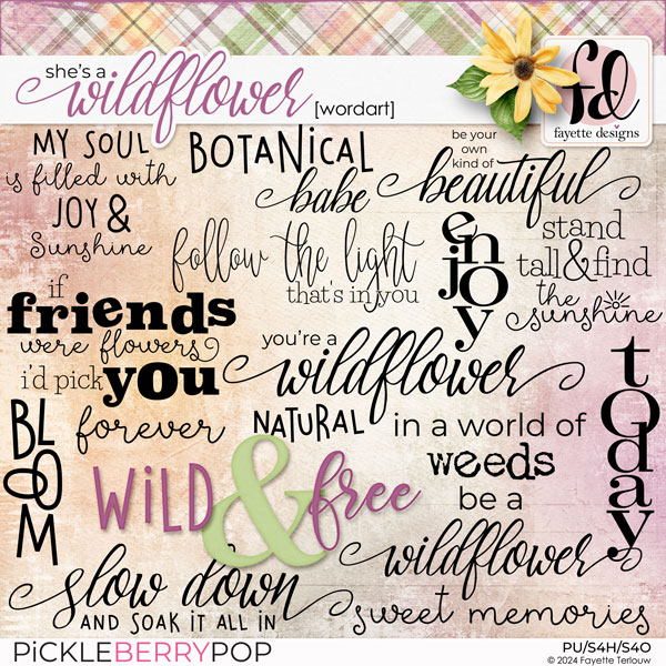 She's a Wildflower: WordArt