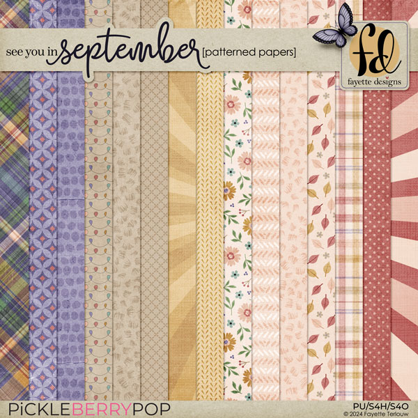 See You In September: Patterned Papers