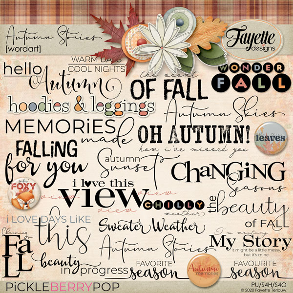 Autumn Stories: WordArt