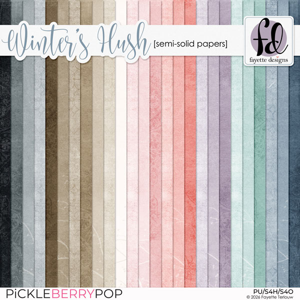 Winter's Hush: Semi-Solid Papers