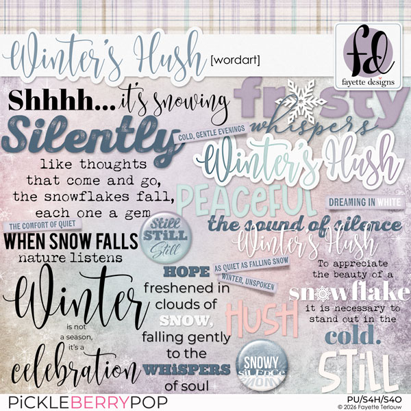 Winter's Hush: WordArt