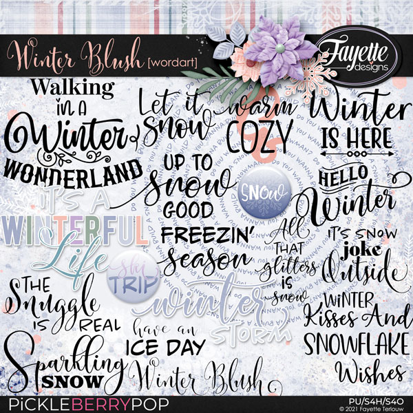 Winter Blush: WordArt