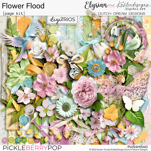 Flower Flood Page Kit