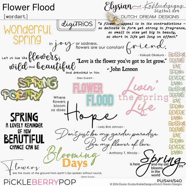 Flower Flood WordArt