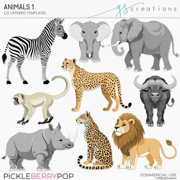 Animals 1 Layered Templates (CU)
