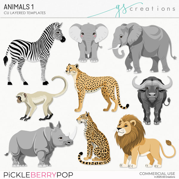 Animals 1 Layered Templates (CU)