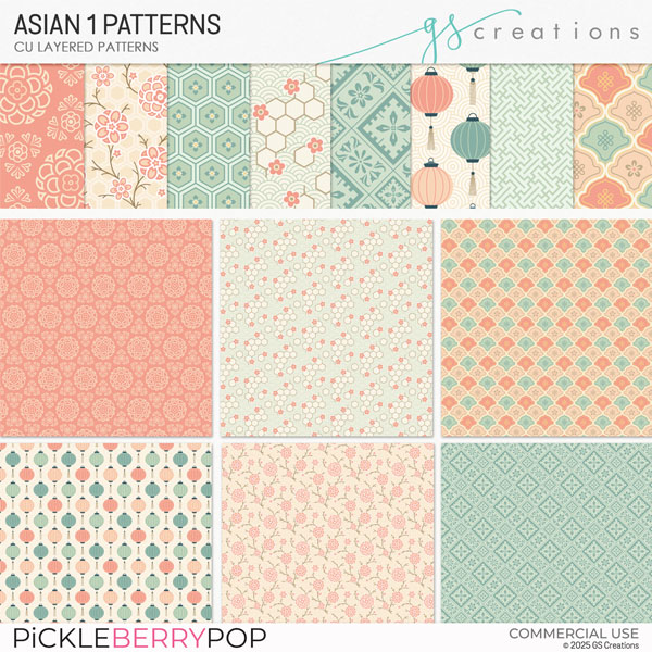 Asian 1 Layered Patterns (CU)