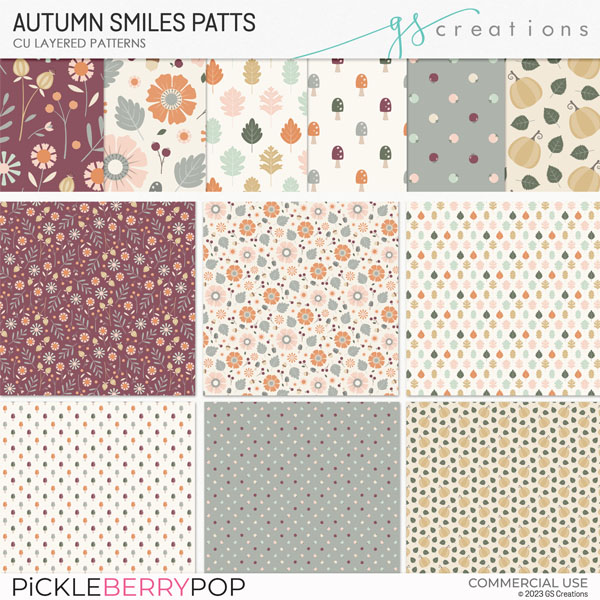 Autumn Smiles Layered Patterns (CU)