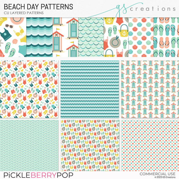 Beach Day Layered Patterns (CU)