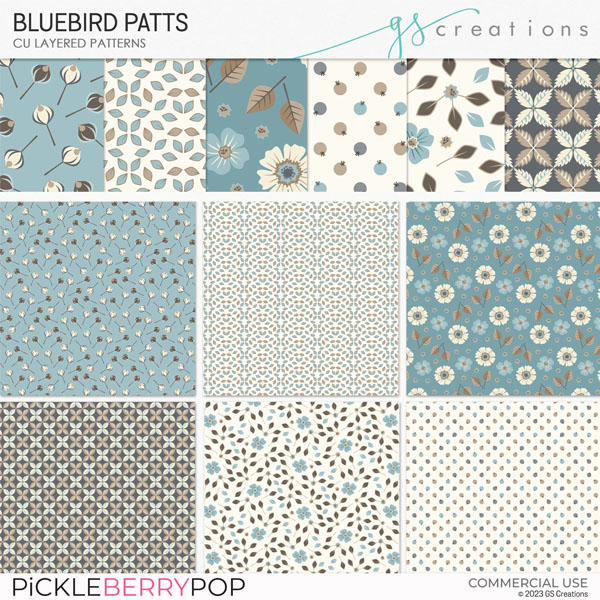 Bluebird Layered Patterns (CU)