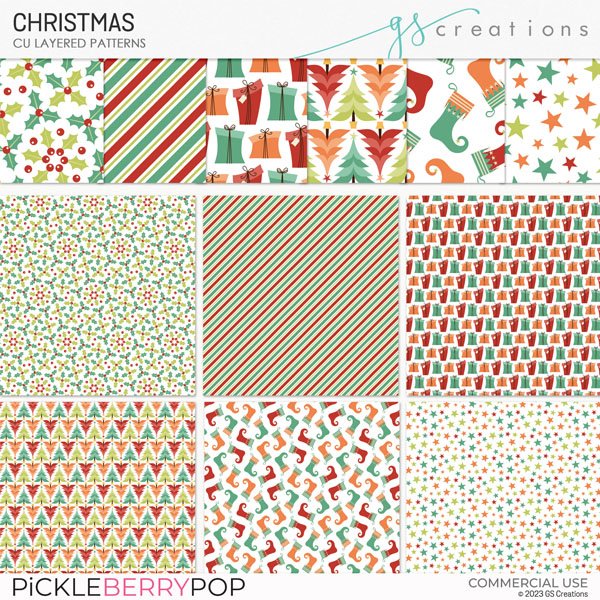 Christmas Layered Patterns (CU)