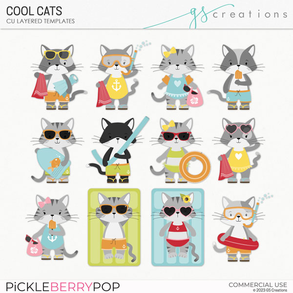 Cool Cats Layered Templates (CU)