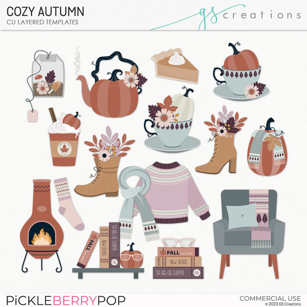 Cozy Autumn Layered Templates (CU)