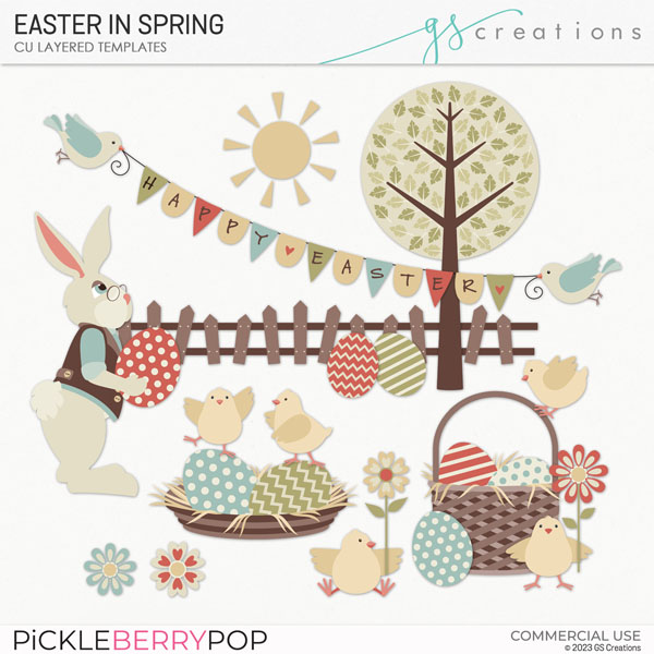 Easter in Spring Layered Templates (CU)