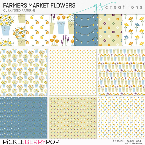 Farmers Market Flower Patterns (CU)