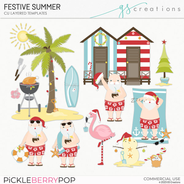 Festive Summer Layered Templates (CU)