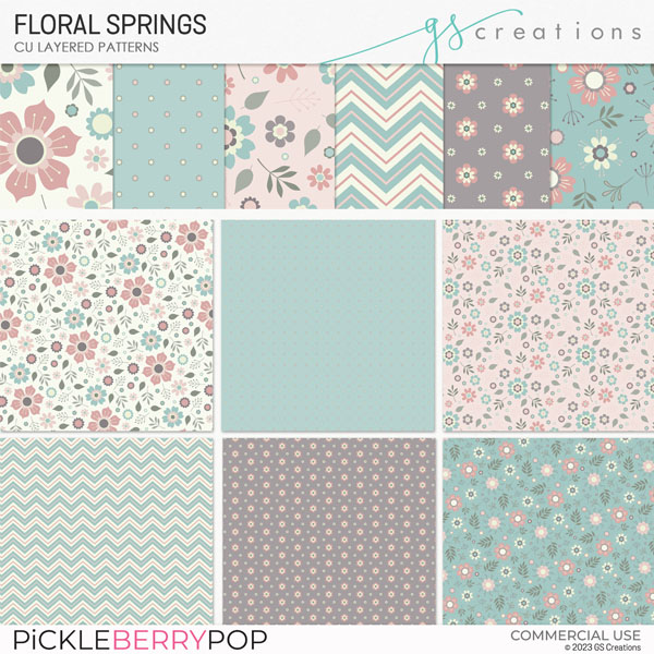 Floral Springs Layered Patterns (CU)