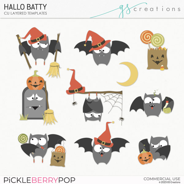 Hallo Batty Layered Templates (CU)