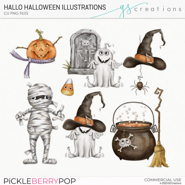 Hallo Halloween Illustrations (CU)