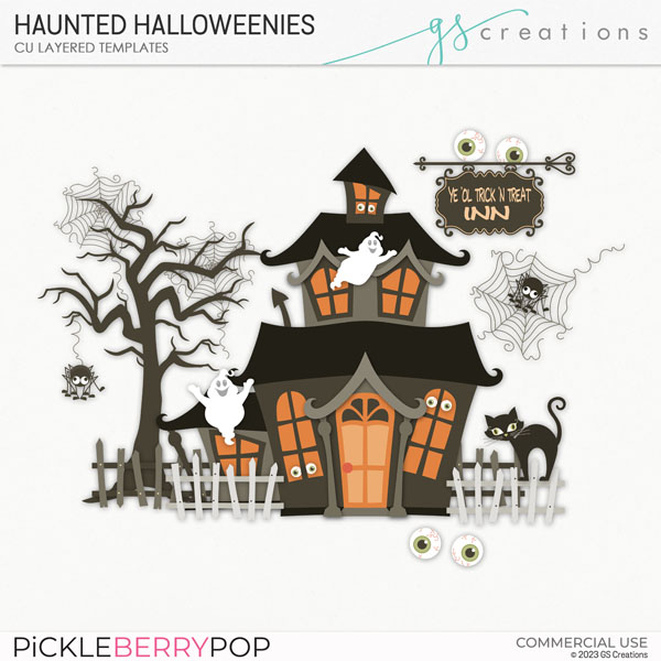 Haunted Halloweenies Layered Templates (CU)