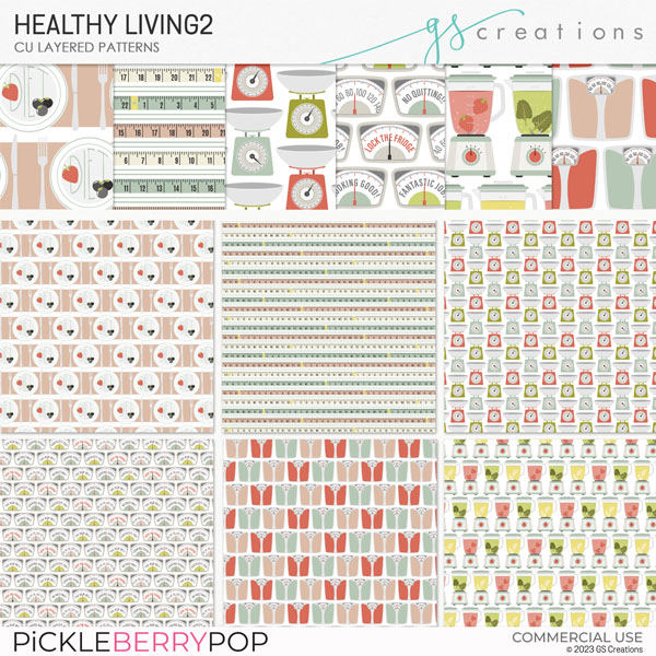 Healthy Living Layered Patterns2 (CU)