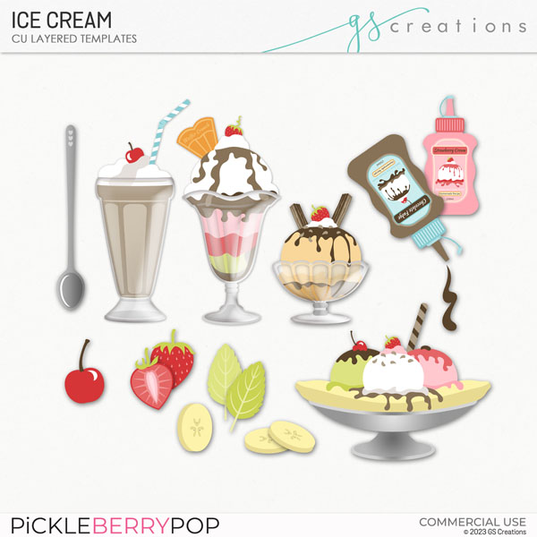 Ice Cream Layered Templates (CU)