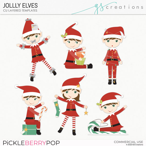 Jolly Elves Layered Templates (CU)