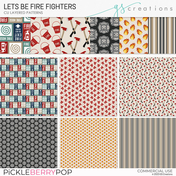 Let's Be Fire FIghters Patterns (CU)