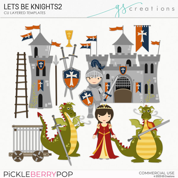 Let's Be Knights2 Layered Templates (CU)