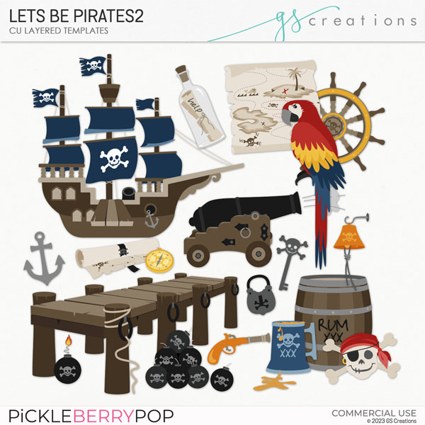 Let's Be Pirates2 Layered Templates (CU)