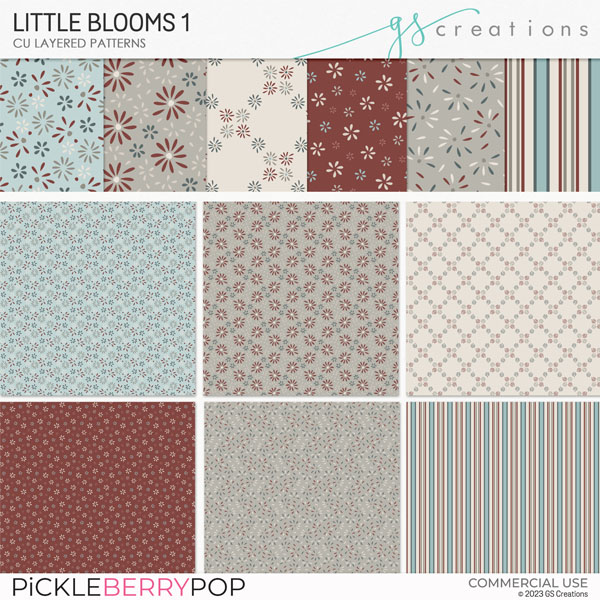 Little Blooms1 Patterns (CU)