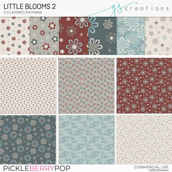 Little Blooms2 Patterns (CU)