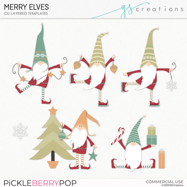 Merry Elves Layered Templates (CU)