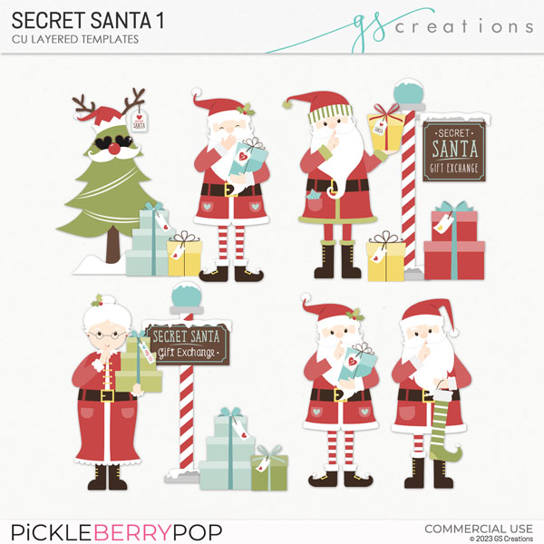 Secret Santa Layered Templates (CU)