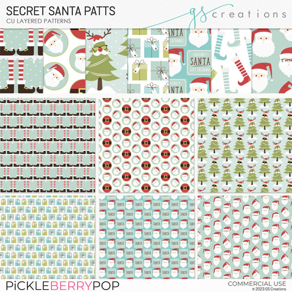 Secret Santa Layered Patterns (CU)