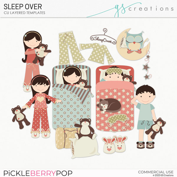 Sleepover Layered Templates (CU)