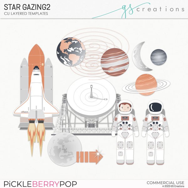 Star Gazing2 Layered Templates (CU)